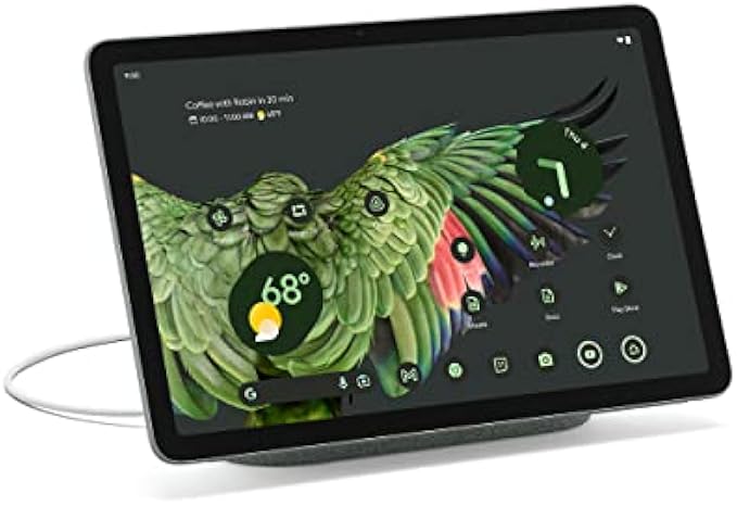 Google Pixel Tablet with Charging Speaker Dock - Android Tablet with 11-Inch Screen, Smart Home Controls, and Long-Lasting Battery - Hazel/Hazel - 128 GB, 2560x1600 Pixels