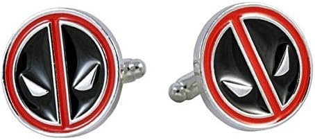Marvel Comics DEADPOOL Logo Metal/Enamel CUFFLINKS
