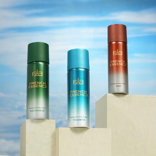 Image of FRENCH ESSENCE Deo Combi Pack Triumph, Oud & Recharge Deo Body Spray 50Ml Each For Men Deodorant Spray - For Gents