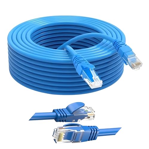 Image of COOLCOLD Ethernet Cat6 Cable|1.5 Meter /5FT High Speed 550MHZ /10 Gigabit Speed UTP,Network Flat RJ45 Internet LAN Computer Patch Cable for Router,Modem,Switch,Gaming Consoles,Streaming Devices,Sky Blue