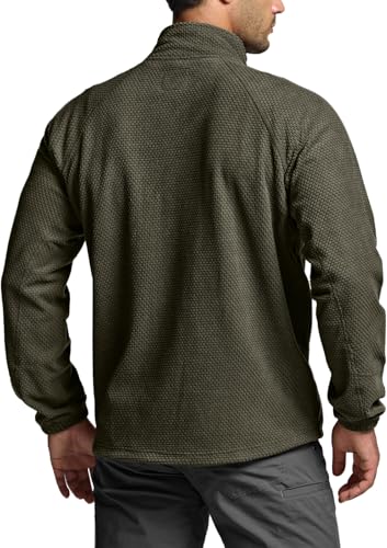 Image of CQR Men's Full-Zip Tactical Jacket, Soft Warm Military Winter Fleece Jackets, Outdoor Coats with Zipper Pockets