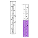 SynHHergyx 2 Pcs 5' Rain Gauge Replacement Tubes for Outdoor Plastic Rain Gauges for Garden Yard Home, Clear Rain Gages