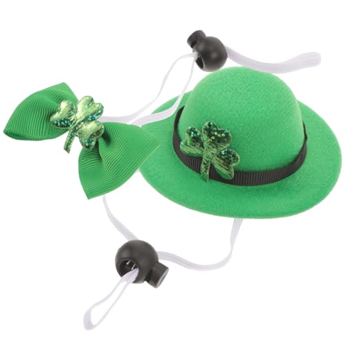 Disfraz irlandés con sombrero y corbatín para perro miniatura 7