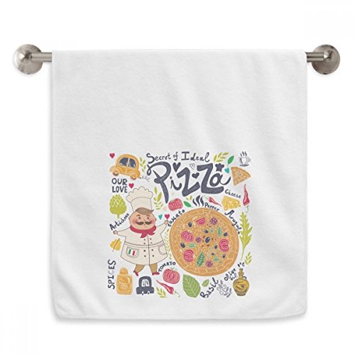 Serviette moelleuse visage Pizza blanche pour peau sensible - 2
