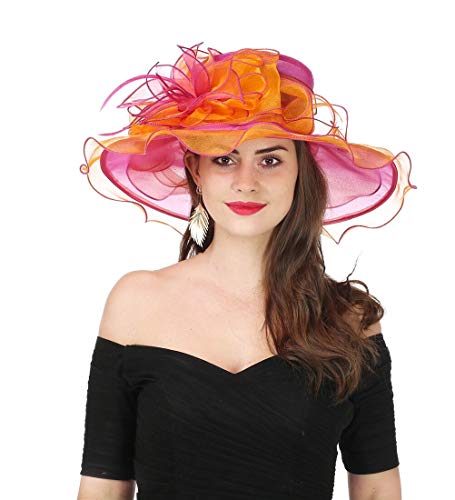 Organza church fascinator bridal hat