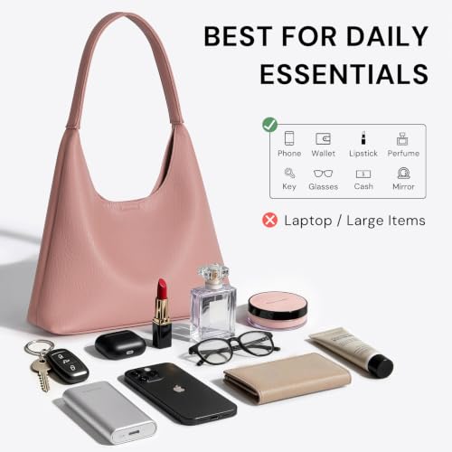 Image of Hobo Bags for Women, Small Slouchy Hobo Purse, Soft Vegan Leather Shoulder Bag Trendy Everyday Tote Handbag, 11'' (28cm)