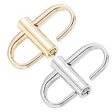 Genérico 1 Juego Hebilla De Ajuste De La Correa Girar Ajustador De La Correa De La Bolsa Eslabones De La Cadena Del Bolso Bloqueo De Pasador De Enganche Roscado Aleación Silver 4 Piezas