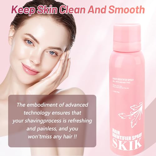 Hair Identifier Spray for Face Shaving, Skin Body Hair Identifying Spray With Razors,Hair identifier for Face Dermaplaning, Moisturizing and Skin Care Dermaplaner (1)