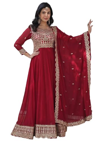 Costume Anarkali broderie Zari de luxe et paillettes robe de fête 10822