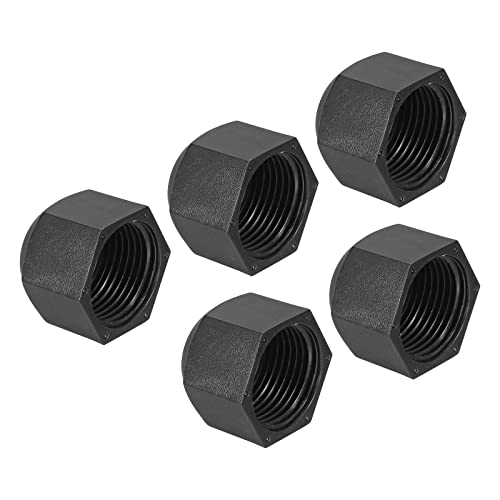 Patikil PTA221019TT0391 5/8 Inch Plastic Flare Cap, 7/8-14Unf Female Thread 5Pcs 45 Degree Sae Flare Tube Fitting Valve Cap Plug Stop cover