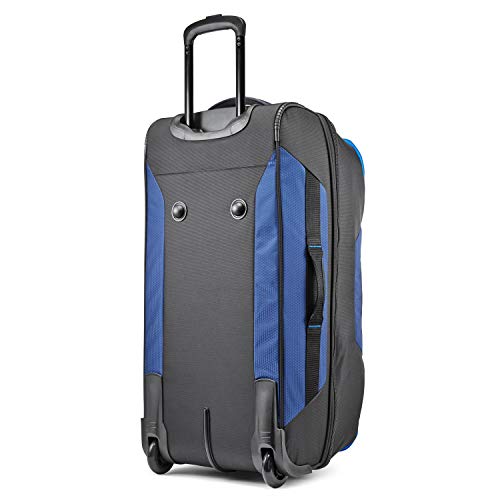 High Sierra Dells Canyon 28-Inch Wheeled Duffel Bag - Large Rolling Duffel Bag - Travel Duffel Bag with Wheels True Navy/Black/Sports Blue