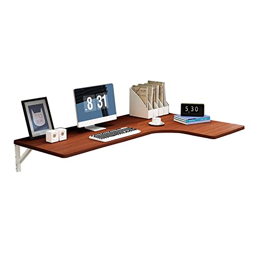 Petite table en bois de teck murale pour aménager un bureau à domicile