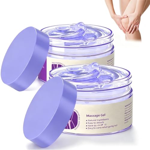 2PCS Purple Gel Massage Cream, Moisturizing Daily Skin Care Cream for Knees, Waist, Neck, Hands and...