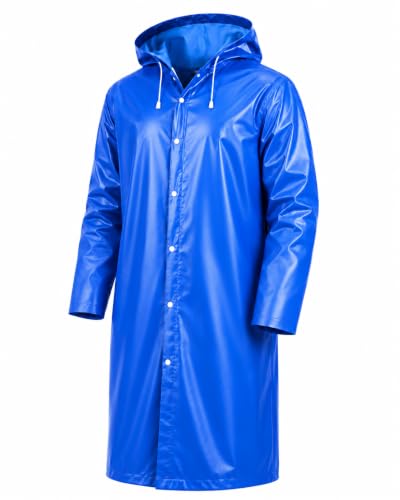 Image of Mens Raincoat Suit with Pant Set Eluxia Series | Waterproof Lightweight Breathable Rain Wear | Elastic Cuff & Waterproof Zipper Raincoat for men waterproof