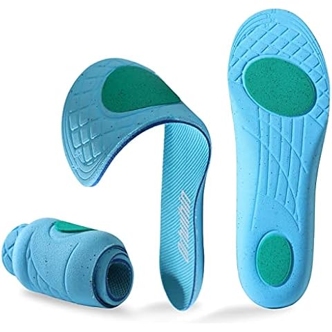 3 Pairs Shoe Insoles Replacement, Shock Absorption and Cushioning for Foot Pain Relief, Comfort Thin Insoles for Men/Women, Running Sports Flat Insoles for Men, for Women 10/Men 8, Gray Cover