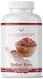 Vitaconcept | Fermentierter Roter Reis 600mg | 120 Kapseln | vegan | Roter Reis Extrakt 3:1 hochdosiert Red Rice mit Monacolin K | laborgeprüft | Monascus purpureus