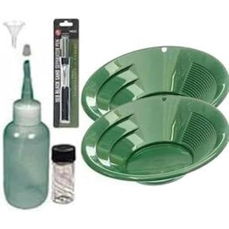 Sluice Monkey 2 Pack Gold Panning Kit with 10-Inch Gold Pans