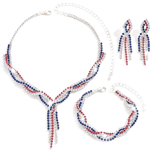 GyovinnJuwanua 4th of July Jewelry Set, 3Pcs...