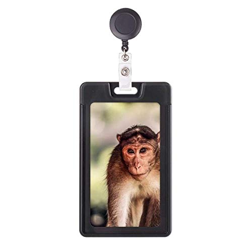 Porte-badge rétractable singe terrestre anti-perte pour carte d'accès