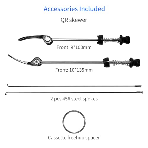 Image of 26 inch /27.5 inch /29 inch Mountain Bike Wheelset，Ultralight Aluminum Alloy Rim 32H High Strength Bike Wheels， Quick Release Disc Brake MTB Wheel Set， Compatible 7-12 Speed Cassette