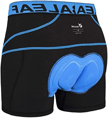 BALEAF Men's Cycling Underwear 3D Padded Bike Shorts with Padding Road Biking MTB Liner Bicycle Gear AccessoriesBlue L