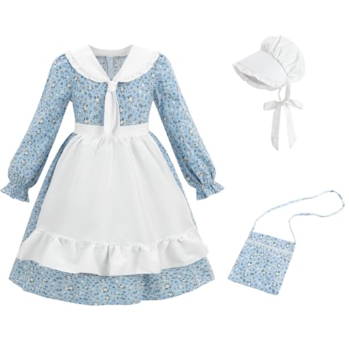 Vestido colonial para niñas estilo Laura Ingalls Wilder
