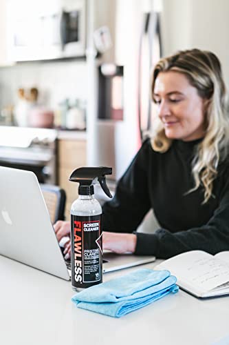 Flawless Screen Cleaner Spray With Microfiber Cleaning Cloth For Lcd, Led Displays On Computer, Tv, Ipad, Tablet, Phone, And More (Single) #TOP3