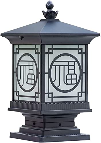 Poste lumineux en verre dépoli étanche pour éclairage de jardin et patio extérieur