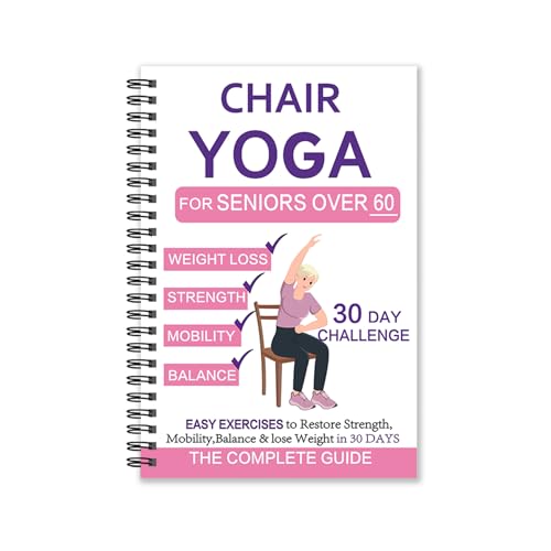 Chair Yoga for Seniors Over 60 Book & Chart, Chair ...