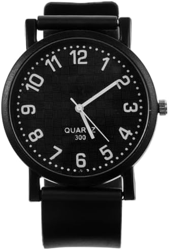 LALAFINA Vintage Quartz Wrist Watch with Large Black Dial for Students