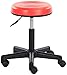 Stołek na kołach Bar podnośnikowy obrotowe krzesło wysokie stołki, beau salon fryzjerstwo manicure podnoszące krzesła stołki, regulowana wysokość 360° obrotowe krzesła ergonomiczne stołki-czerwony