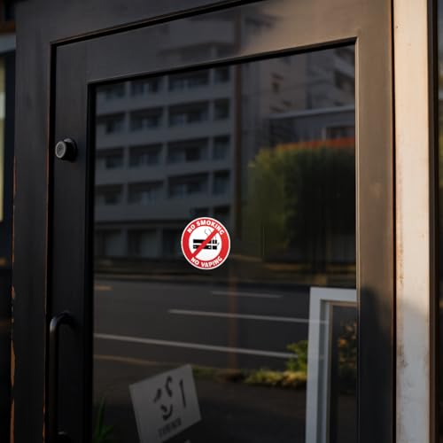Image of No Smoking Vaping Sticker Pack 9Pcs Vinyl Sign for Restaurant Hotel Hospital School Indoor Outdoor Use Safety Warning Decal Self Adhesive Stickers Laptop Hat Hard