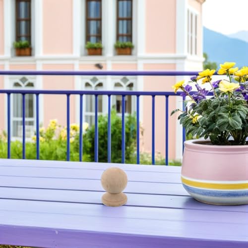 Balaustres y postes de jardín renovados con el remate decorativo de madera natural 8