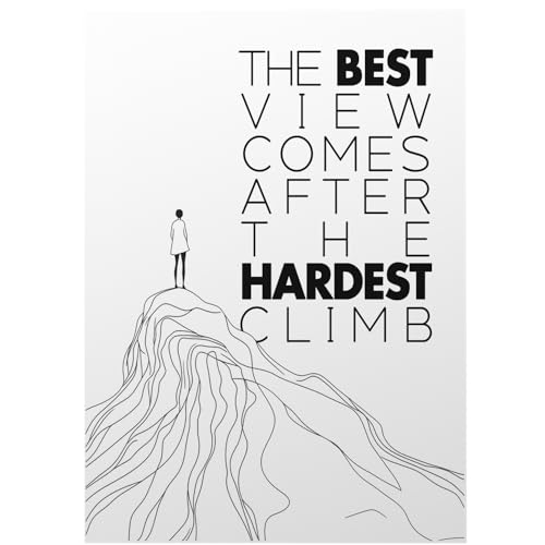 Giftzie Motivational Wall Decor - The Best View - Inspirational Wall Art for Men, Office Decorations for Work Women, Home Living Room Positive Affirmations Unframed Poster 8x10 Inch Picture - Cosy Home Interiors Giftzie Motivational Wall Decor - The Best View - Inspirational Wall Art for Men, Office Decorations for Work Women, Home Living Room Positive Affirmations Unframed Poster 8x10 Inch Picture