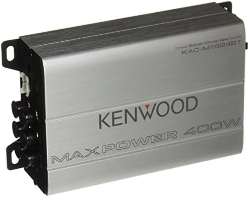Kenwood 1177524 Compact Automotive/Marine Amplifier Class D Kac-M1824BT, 180W RMS, 400W PMPO, 4 Channel