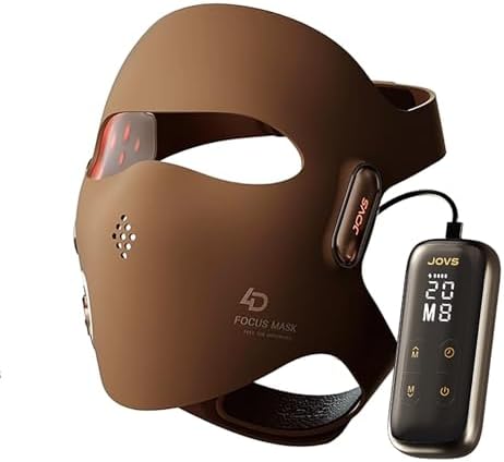 JOVS 4D Laser Light Therapy Mask - Red Light Therapy for Face, Led Face Mask Light Therapy, 6x Powerful More Than LED, FPT Technology, 4 Wavelengths, Anti-Aging, Gift for Women Mom Wife