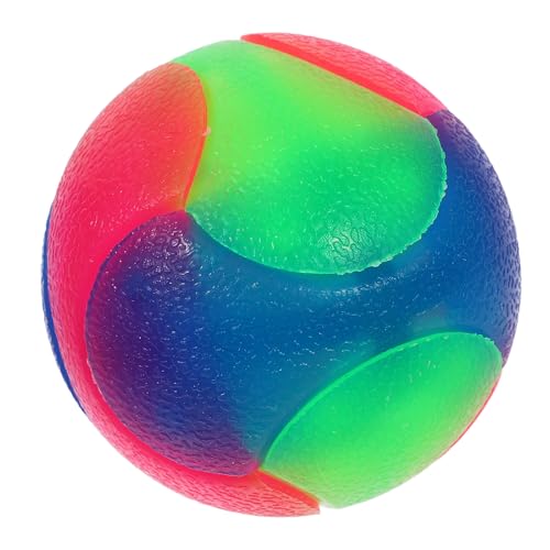 SHINEOFI Pet Illuminated Light-Up Ball Small Squeaky 5.5Cm Elastic Pet Jump Ball for Small Dogs Puppy Training Interactive Dog