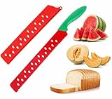 TOYANDONA Watermelon Knife with Sleeve - Long Serrated Bread...