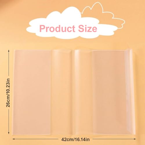OUDQFCJ 6 Stück Transparenter Buchumschlag, Buchumschläge Schulbücher 26,3, Wasserdichte Buchhülle, Schutzhülle Für Schulbücher, Buchhüllen Für Schule Und Büro