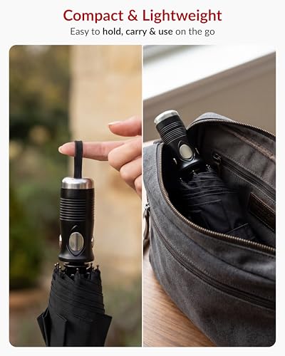 Image of Destinio Umbrella for Man - Large Size, Fully Automatic, Windproof Fibreglass Ribs, UPF 50+ Sun Protection, Premium 210T Pongee, Foldable Travel Umbrella for Rain for Men and Women - 3 fold Compact Easy to Carry (Auto open auto close)