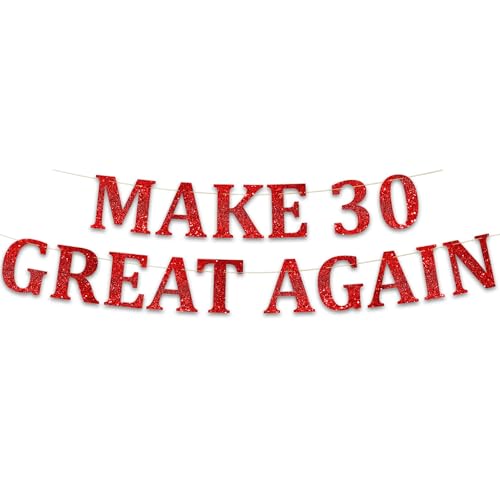 Image of Pre-Strung Glitter Banner - Funny 30th Birthday and Anniversary Decorations for Men and Women - Party Supplies and Gifts