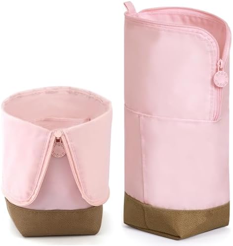 Foldable Standing Pencil Case, Large Capacity Pouch with 4 Intern...