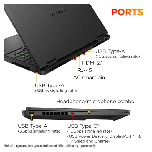 Image of HP OMEN 16 Gaming Laptop, AMD Ryzen AI 9-365, 32 GB DDR5 RAM, 1 TB PCIe SSD, 16 inch WQXGA (2560x1600) 240Hz Display, Nvidia G-Force RTX 5070, 4-Zone RGB Backlit Keyboard, W11 Pro, Shadow Black
