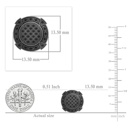 Dazzlingrock Collection 0.25 Carat (ctw) Round Black Diamond 13.50mm Cluster Studs, Unisex Design Ladies, Mens Real Diamond Earrings4