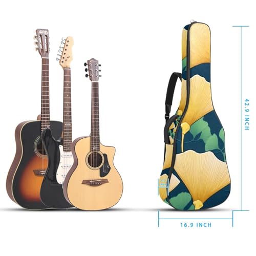 Housse de guitare acoustique ginkgo jaune imperméable - 5