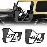 Hooke Road CJ7 YJ Tube Half Doors for 1976-1995 Jeep CJ-7 & Wrangler YJ, Heavy-duty Steel Offroad Tubular Trail Door Guards - 2PCS