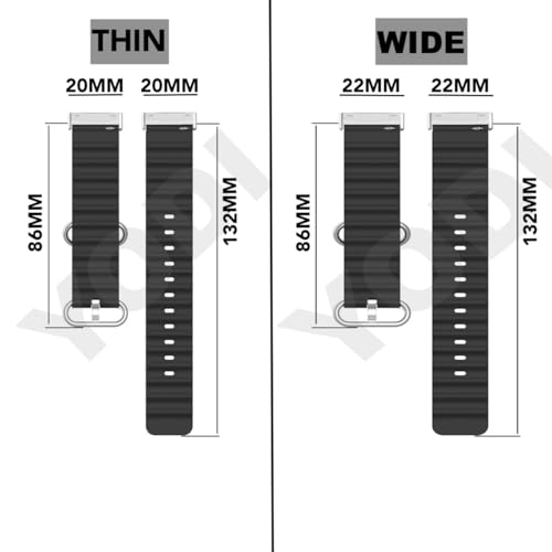 Image of YODI Watch Band Compatible with Fitbit Versa 4 / Fit bit Versa 3 / Fitbit Sense /Sense 2 Band, Soft Replacement Silicone Wristband for Women Flexible Waterproof Sport Watch Strap for Men Large