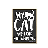 Honey Dew Gifts, My Cat and I Talk Shit About You, Funny Cat Fridge Magnets, Cat Themed Gifts for...