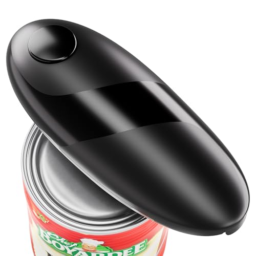 Electric Can Opener for Seniors - One Touch Automatic Kitchen Gadget, Smooth Edge Design for Safety & Arthritis-Friendly Use, Works with All Can Sizes