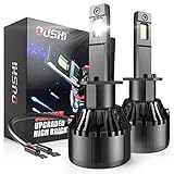 ★ 【Bombilla De Faro H1】 Equipada con chips avanzados G-CR 7535, 70W/Set (35W/Bulb), DC9-32V, 14000LM/Set (7000LM/Bulb), 6000K xenon blanco, proporciona una excelente iluminación. Cuerpo de lámpara de aluminio de aviación 6063, ventilador de refrigeración turbo de alta velocidad de 12,000 RPM, índice de impermeabilidad IP65. 200% más brillante que el halógeno original, le brinda un brillo sin precedentes.